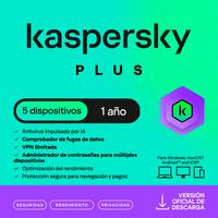 ESD KASPERSKY PLUS 5 DISP 3 CUENTAS KPM 1 AÑO