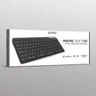 TECLADO ACTECK INSPIRE TREK TI747 / INALAMBRICO / MULTIDISPOSITIVO DUAL / WINDOWS - MAC - ANDROID / ESPAÑOL / 99 TECLAS / MULTIMEDIA / DONGLE USB - BT 5.1 - CABLE USB / RECARGABLE / NEGRO / AC-940108