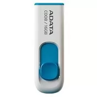 MEMORIA ADATA 16GB USB 2.0 C008 RETRACTIL BLANCO-AZUL