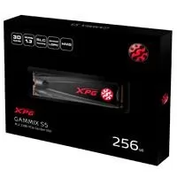 UNIDAD DE ESTADO SOLIDO SSD INTERNO 256GB ADATA XPG GAMMIX S5 M.2 2280 NVME PCIE GEN 3X4 LECT.2100 ESCRIT.1500 MBS PC MINIPC 3DNAND DISIPADOR GAMER