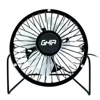 MINI VENTILADOR DE ESCRITORIO GHIA METALICO COLOR NEGRO ALIMENTACION USB