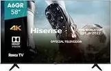 TELEVISION LED HISENSE 58 58A6GR ROKU TV, 4K UHD, DOLBY VISION HDR, HDR 10, DTS STUDIO SOUND, GOOGLE ASSISTANT /COMPATIBLE CON ALEXA