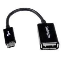 CABLE ADAPTADOR DE 12CM MICRO USB MACHO A USB A HEMBRA OTG PARA TABLETS SMARTPHONES TELFONOS INTELIGENTES - NEGRO - STARTECH.COM MOD. UUSBOTG